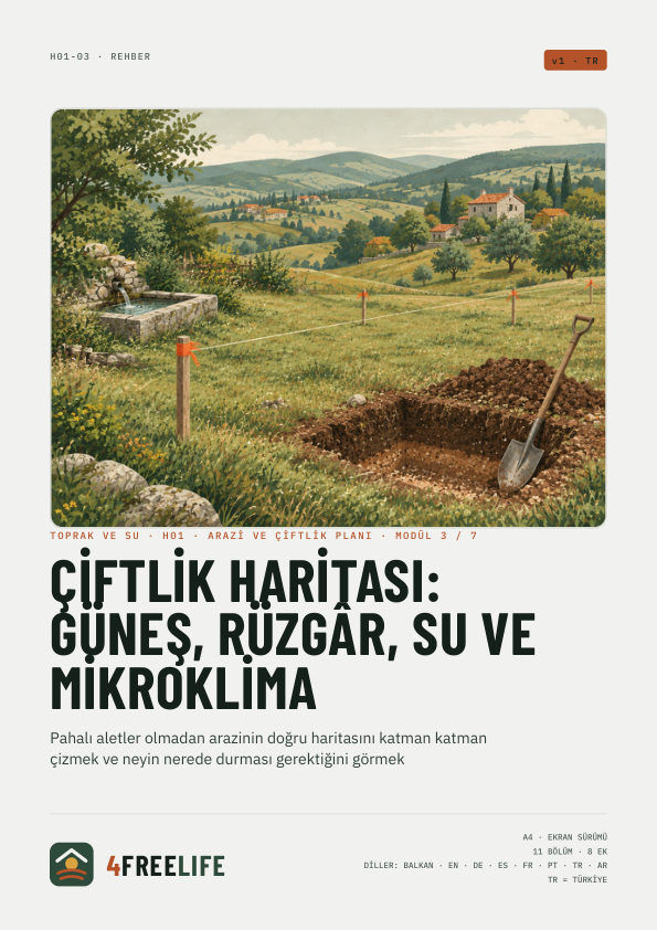 Çiftlik haritası: güneş, rüzgâr, su ve mikroklima