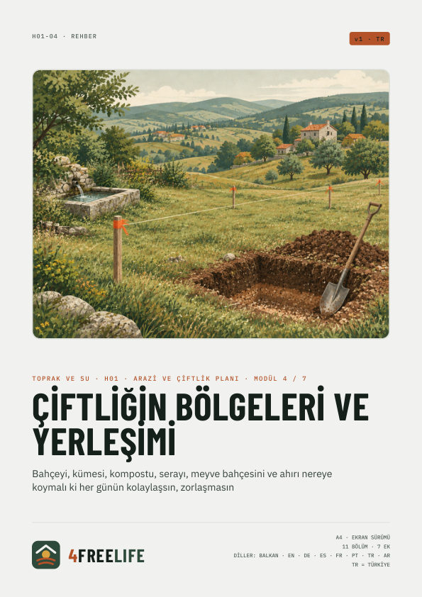 Çiftliğin bölgeleri ve yerleşimi