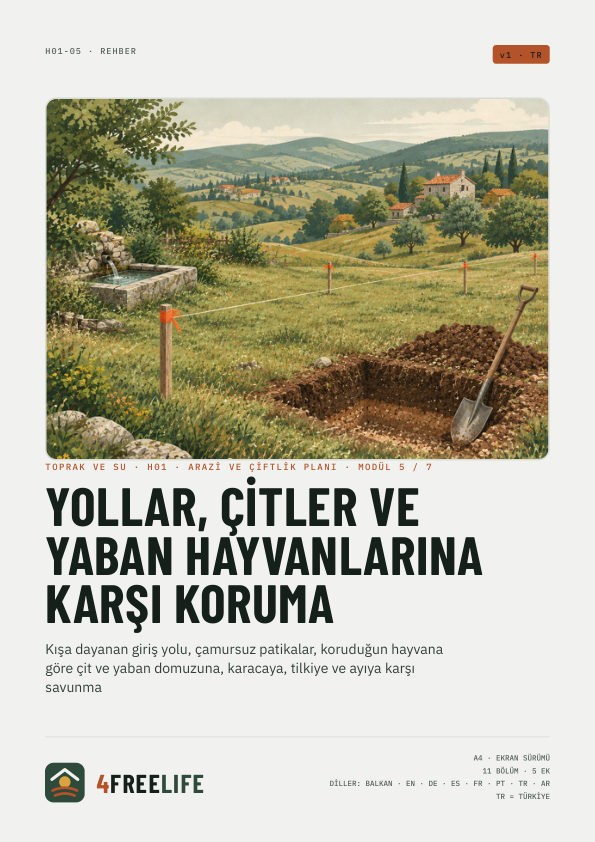 Yollar, çitler ve yaban hayvanlarına karşı koruma