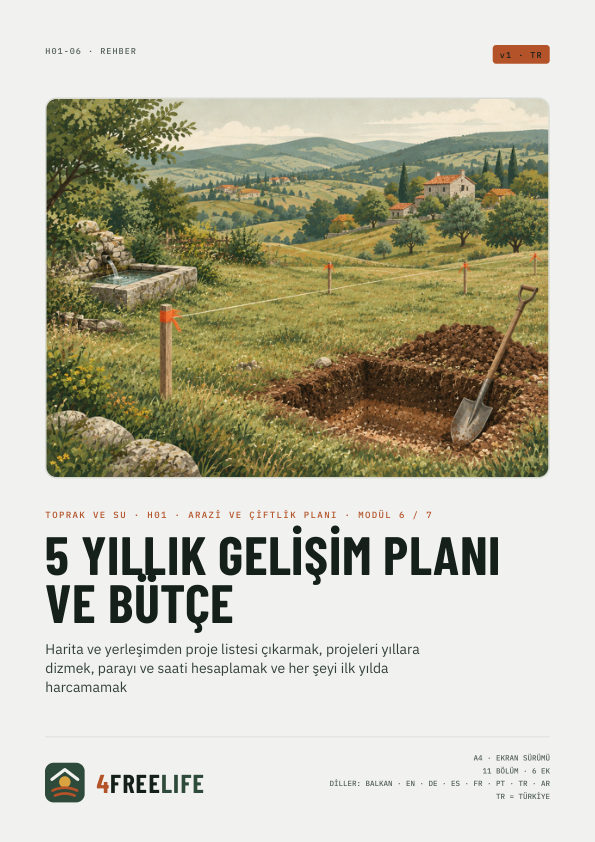 5 yıllık gelişim planı ve bütçe