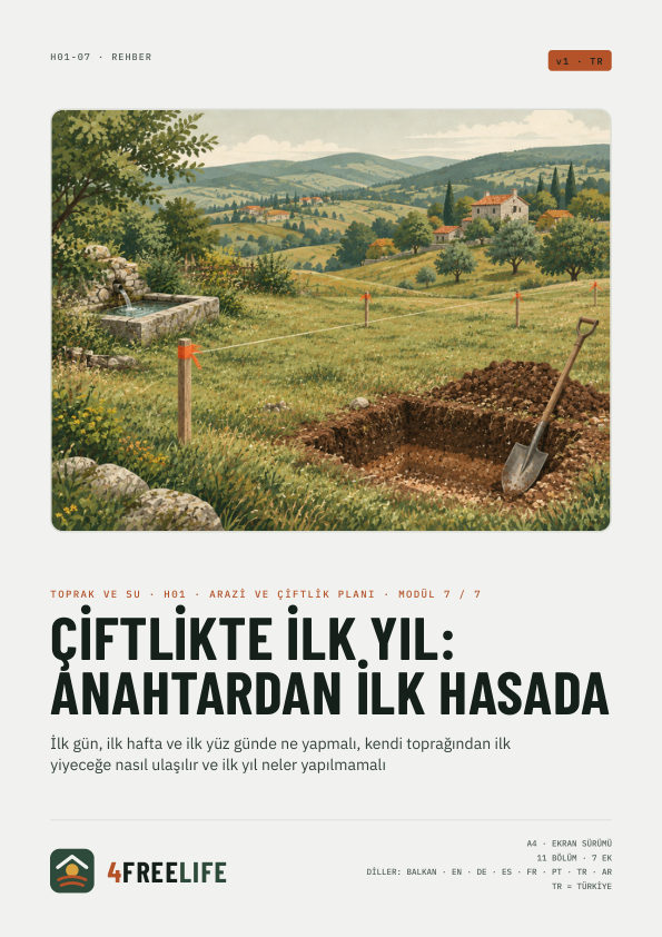 Çiftlikte ilk yıl: anahtardan ilk hasada