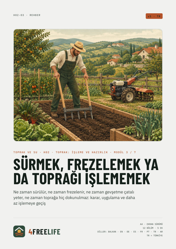 Sürmek, frezelemek ya da toprağı işlememek