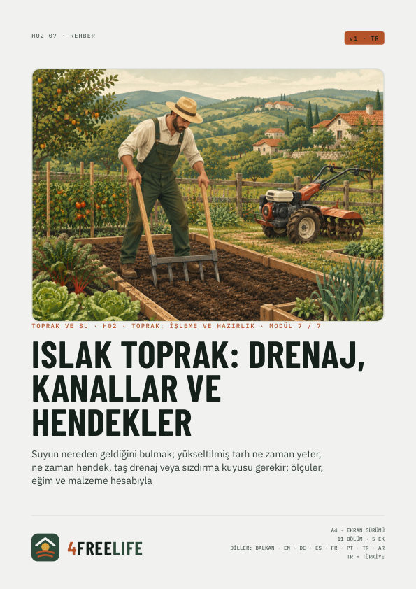 Islak toprak: drenaj, kanallar ve hendekler
