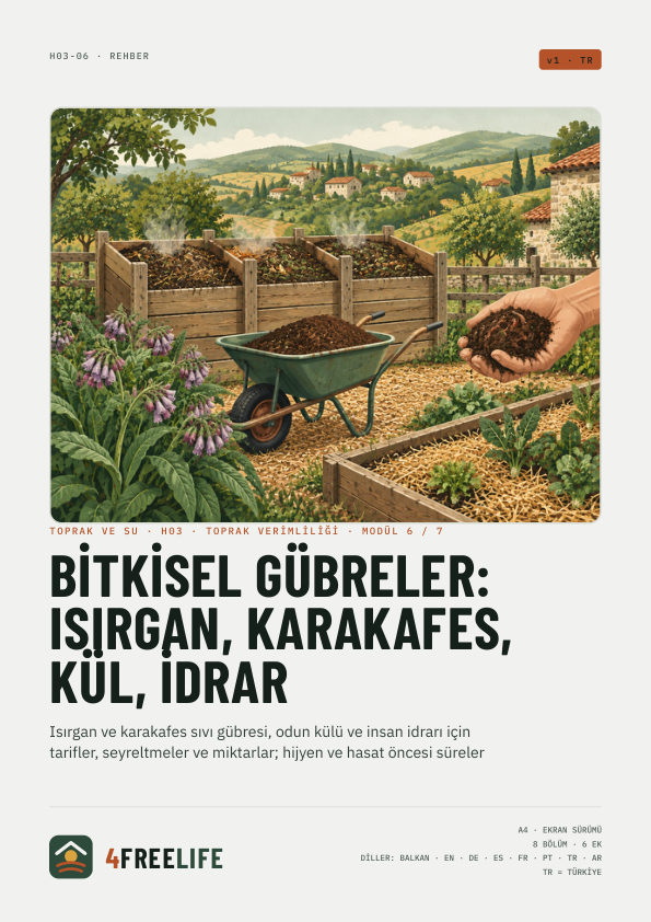 Bitkisel gübreler: ısırgan, karakafes, kül, idrar