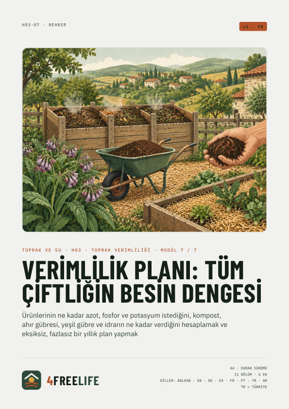 Verimlilik planı: tüm çiftliğin besin dengesi