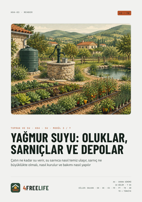 Yağmur suyu: oluklar, sarnıçlar ve depolar