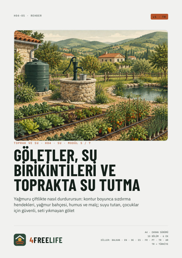Göletler, su birikintileri ve toprakta su tutma