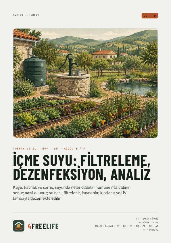 İçme suyu: filtreleme, dezenfeksiyon, analiz