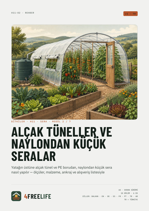 Alçak tüneller ve naylondan küçük seralar