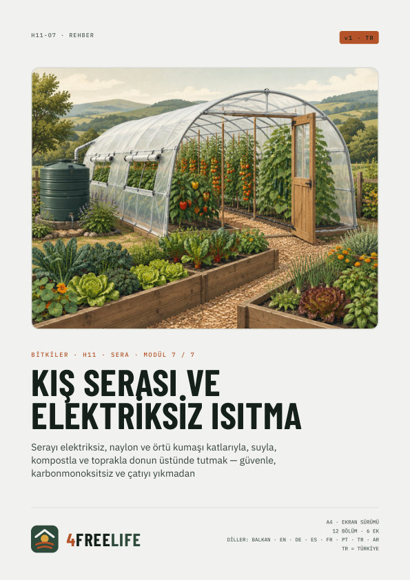 Kış serası ve elektriksiz ısıtma