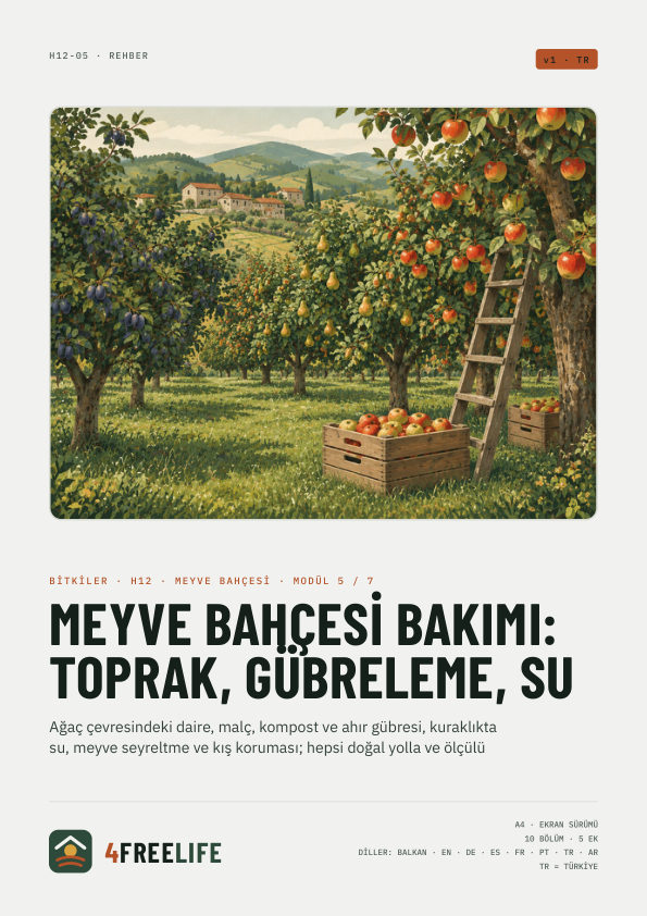 Meyve bahçesi bakımı: toprak, gübreleme, su