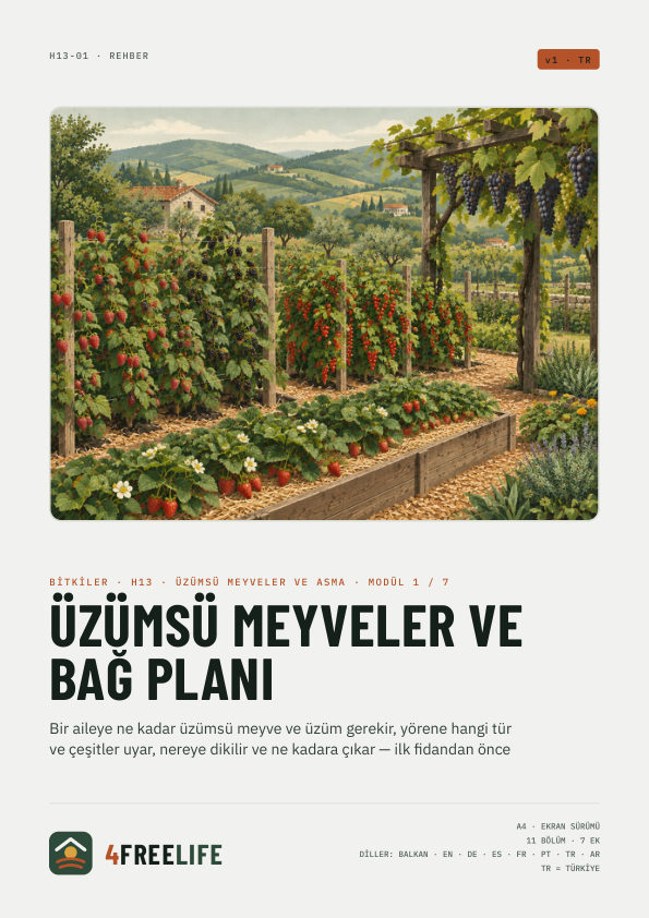 Üzümsü meyveler ve bağ planı