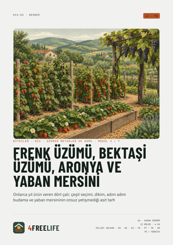 Frenk üzümü, bektaşi üzümü, aronya ve yaban mersini