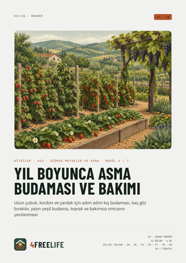 Yıl boyunca asma budaması ve bakımı