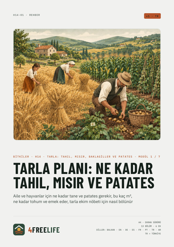 Tarla planı: ne kadar tahıl, mısır ve patates