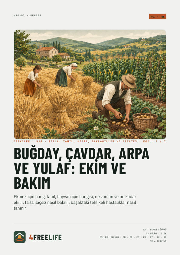 Buğday, çavdar, arpa ve yulaf: ekim ve bakım