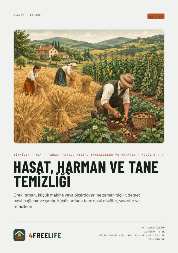 Hasat, harman ve tane temizliği