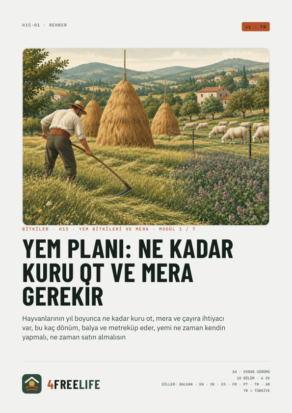 Yem planı: ne kadar kuru ot ve mera gerekir