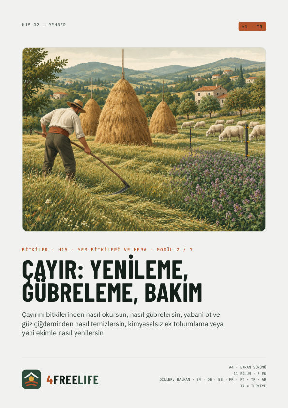 Çayır: yenileme, gübreleme, bakım
