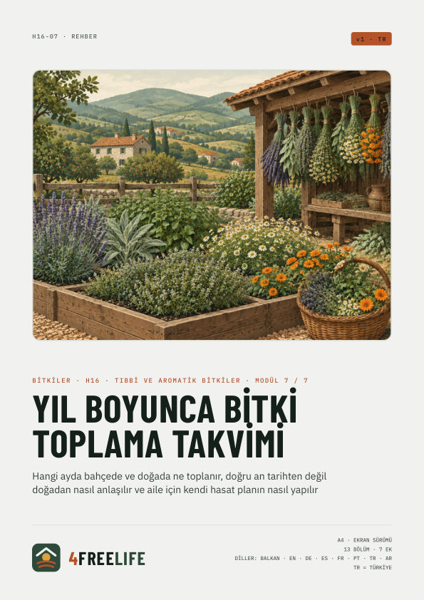 Yıl boyunca bitki toplama takvimi