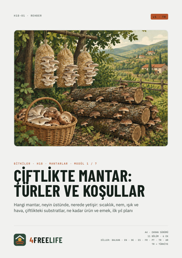 Çiftlikte mantar: türler ve koşullar