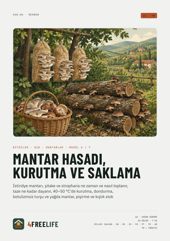 Mantar hasadı, kurutma ve saklama