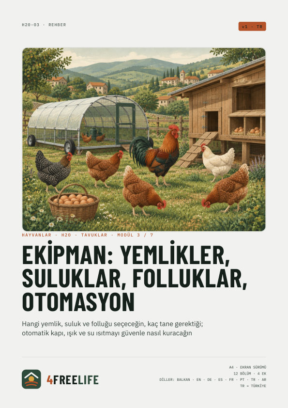 Ekipman: yemlikler, suluklar, folluklar, otomasyon