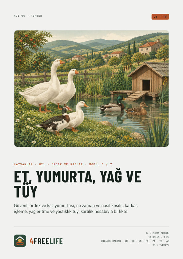 Et, yumurta, yağ ve tüy