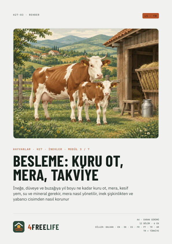 Besleme: kuru ot, mera, takviye