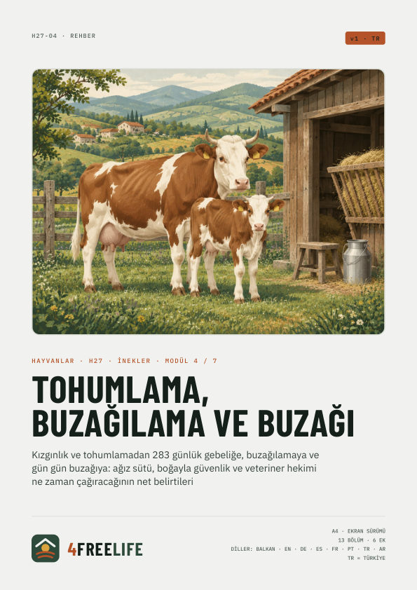 Tohumlama, buzağılama ve buzağı