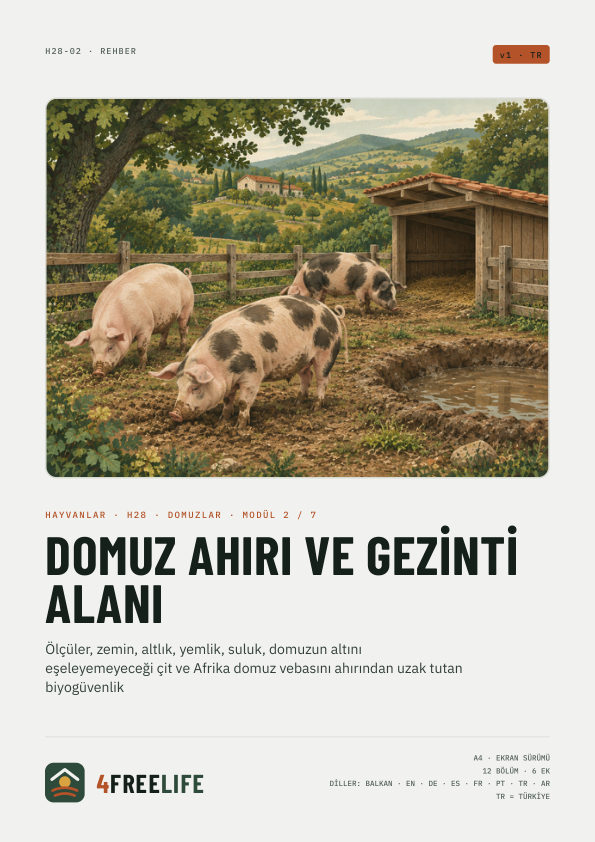 Domuz ahırı ve gezinti alanı