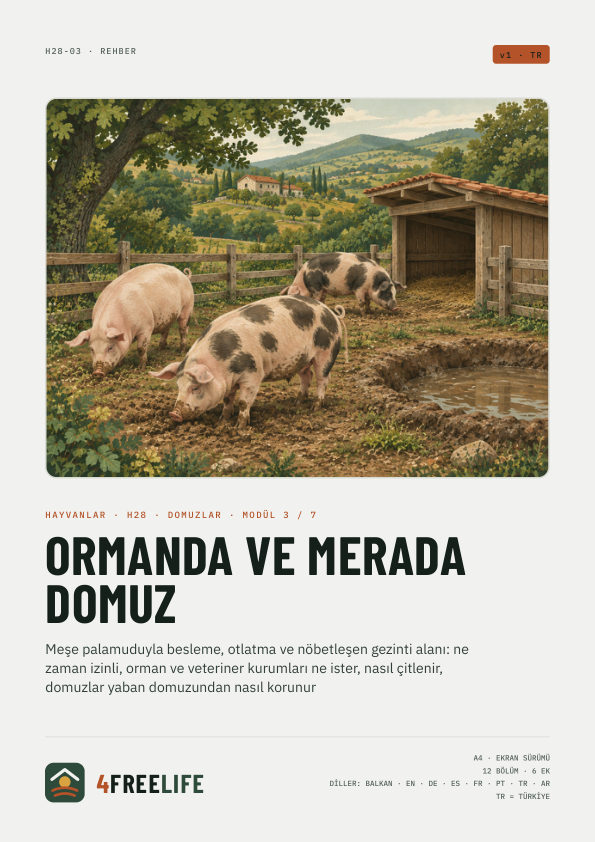 Ormanda ve merada domuz