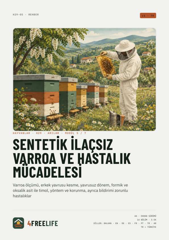 Sentetik ilaçsız varroa ve hastalık mücadelesi