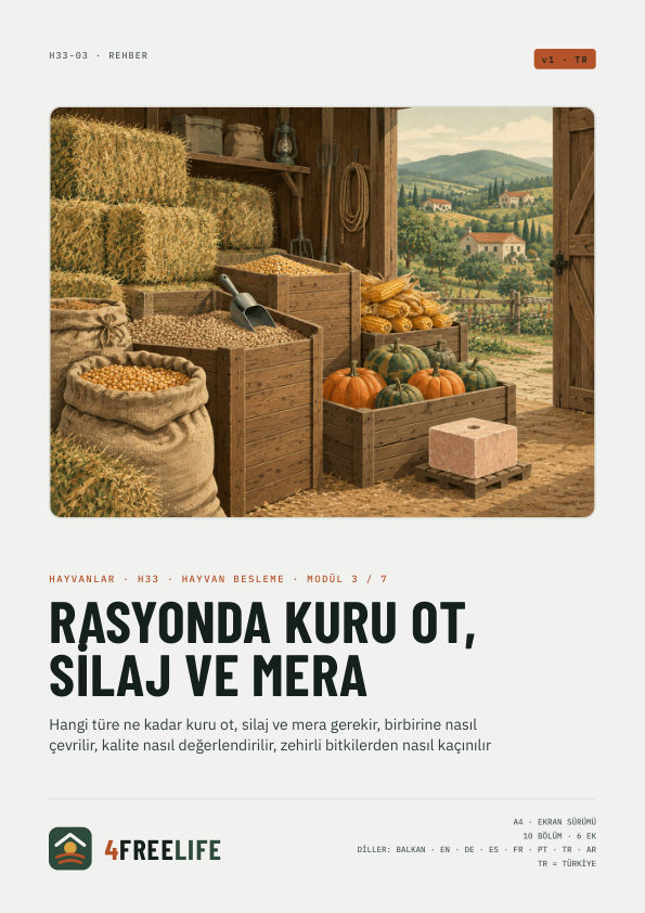 Rasyonda kuru ot, silaj ve mera