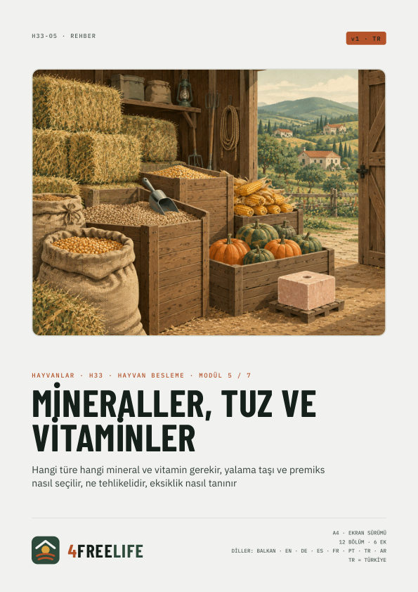 Mineraller, tuz ve vitaminler