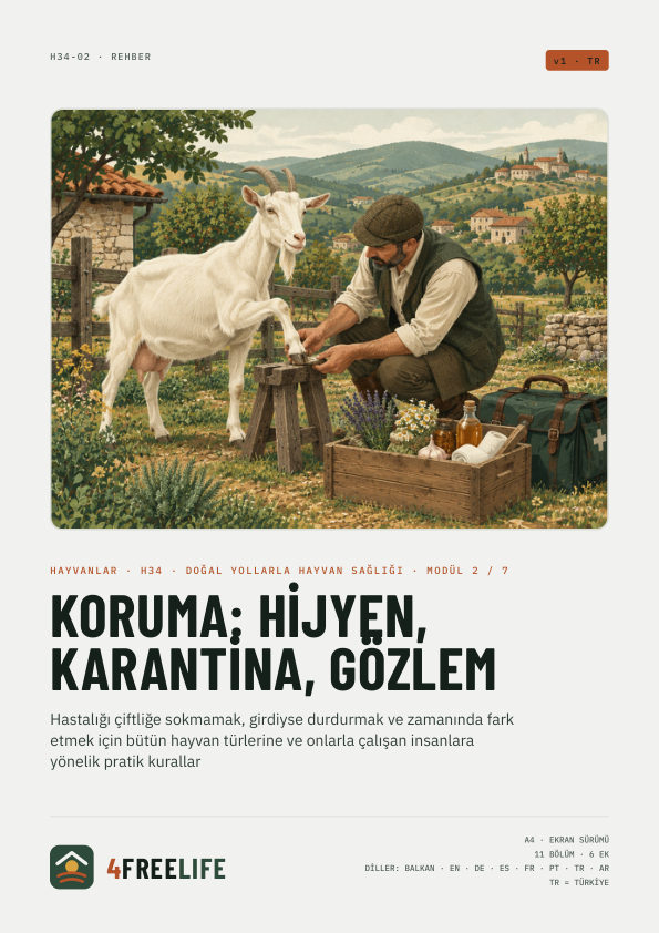 Koruma: hijyen, karantina, gözlem