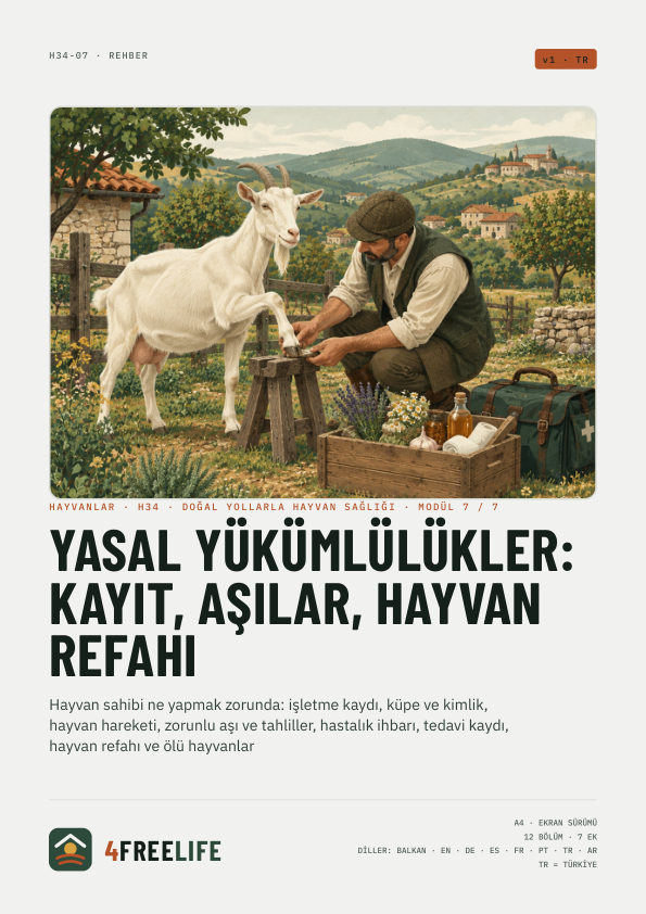 Yasal yükümlülükler: kayıt, aşılar, hayvan refahı
