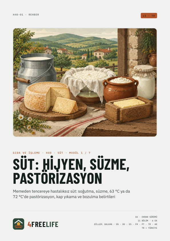 Süt: hijyen, süzme, pastörizasyon