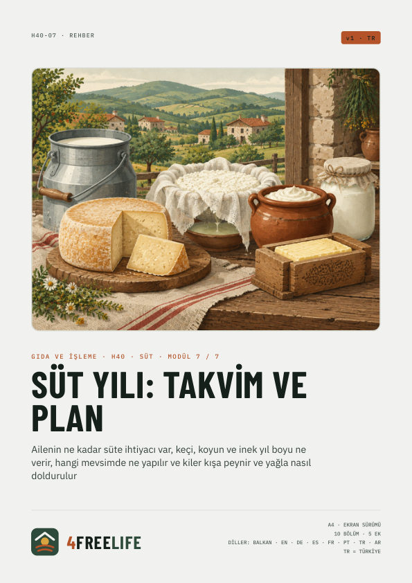 Süt yılı: takvim ve plan