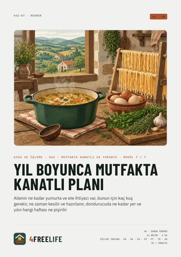 Yıl boyunca mutfakta kanatlı planı