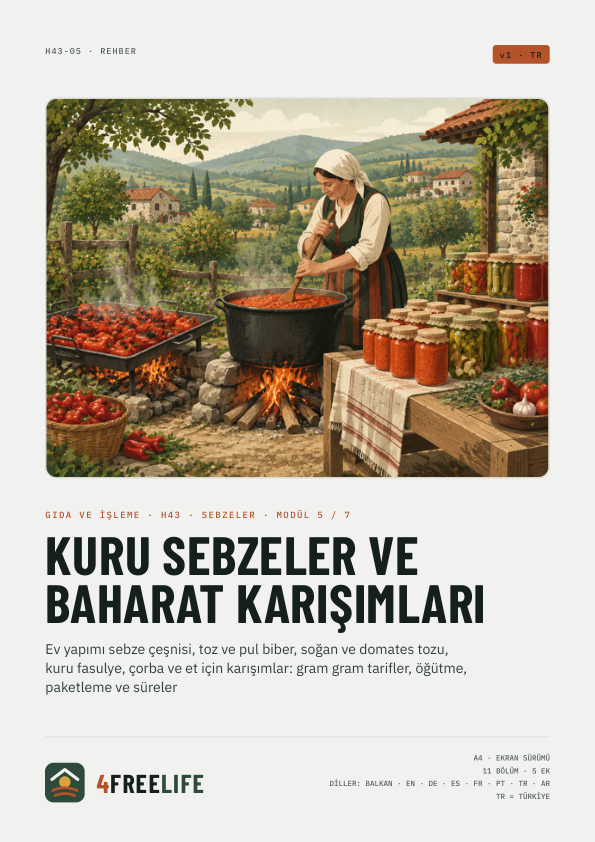 Kuru sebzeler ve baharat karışımları