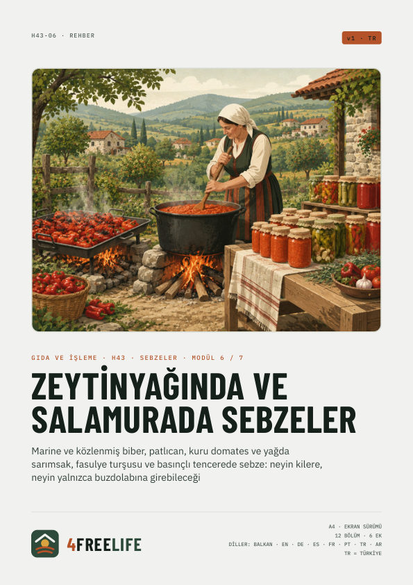 Zeytinyağında ve salamurada sebzeler