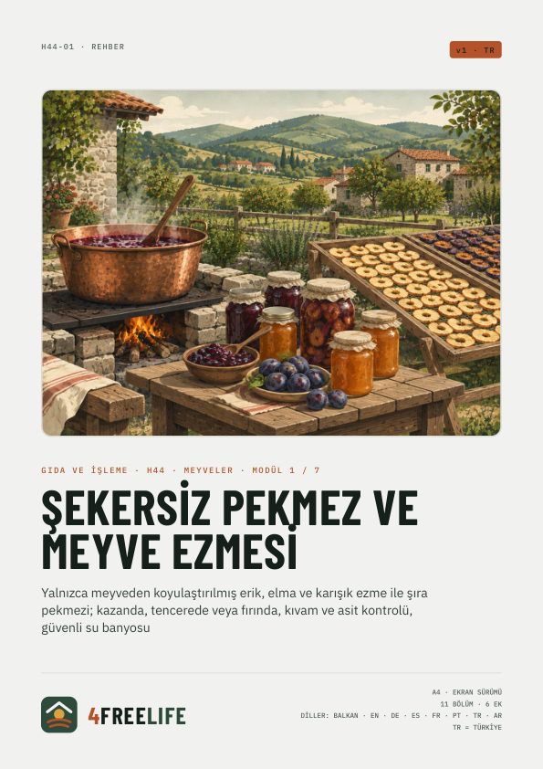 Şekersiz pekmez ve meyve ezmesi