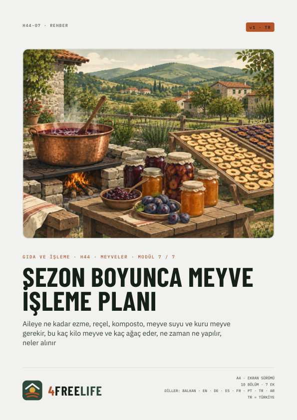 Sezon boyunca meyve işleme planı