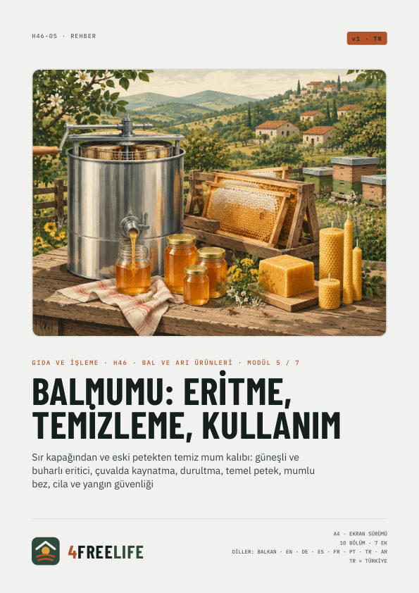 "Balmumu: eritme, temizleme, kullanım"