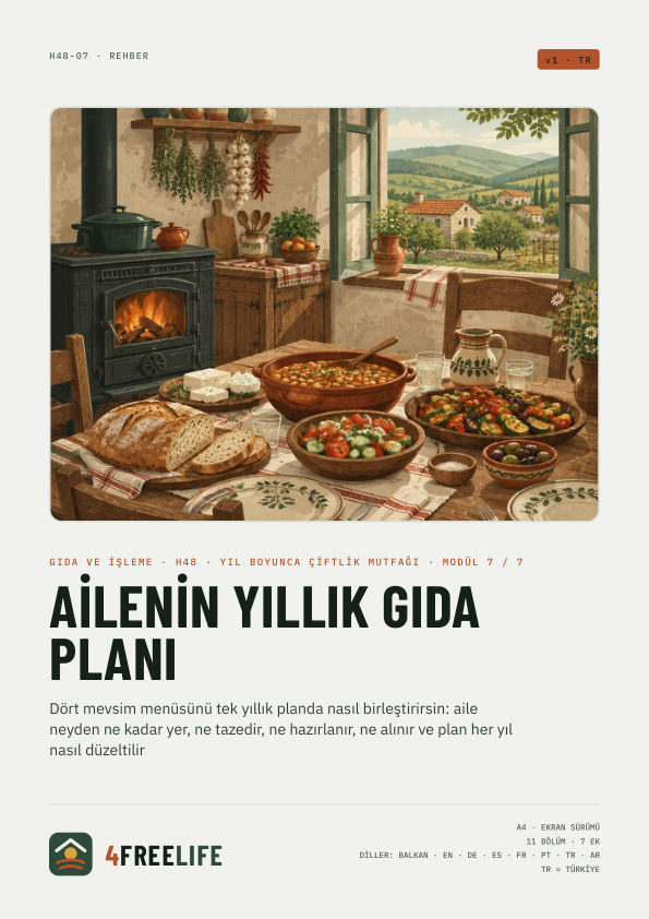 Ailenin yıllık gıda planı