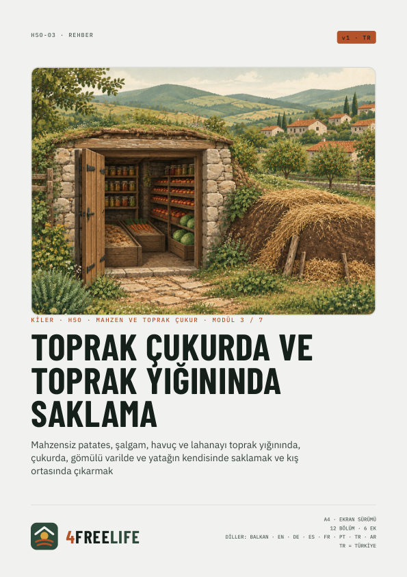 Toprak çukurda ve toprak yığınında saklama