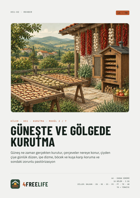 Güneşte ve gölgede kurutma