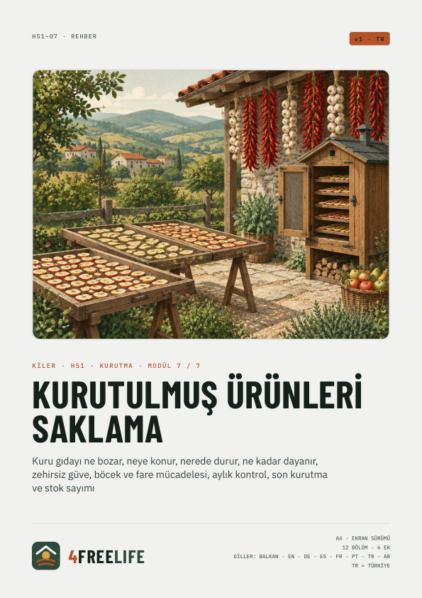 Kurutulmuş ürünleri saklama