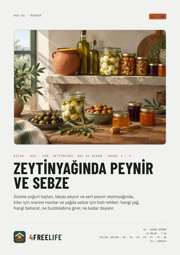 Zeytinyağında peynir ve sebze